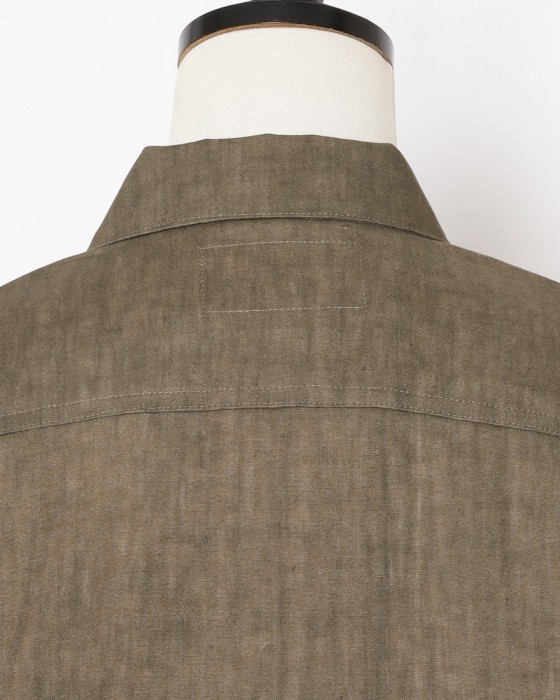 Jeanik2ndタイプ 墨染めリネン デニムジャケット【平織】13l