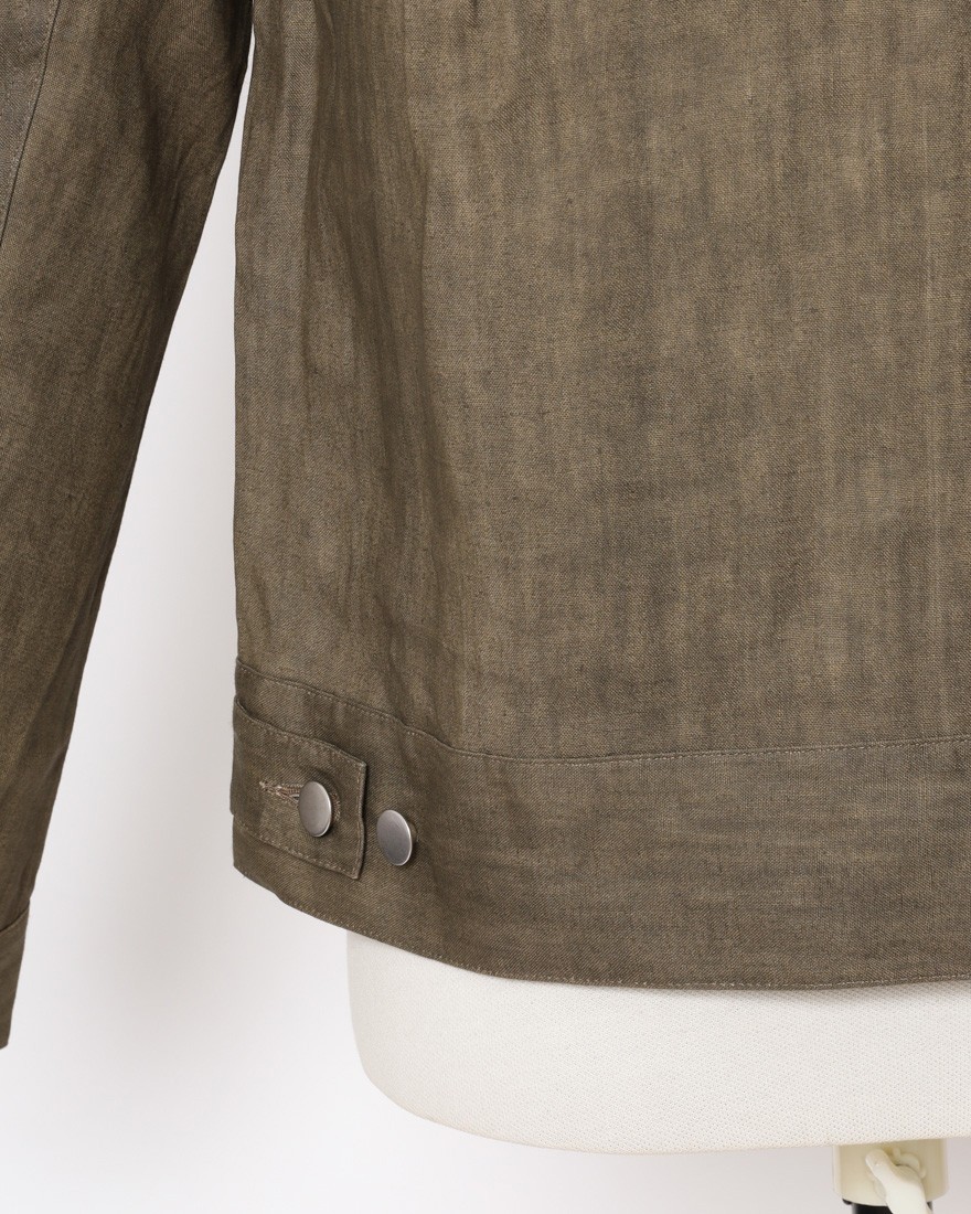 Jeanik2ndタイプ 墨染めリネン デニムジャケット【平織】14l