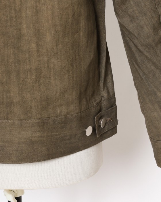 Jeanik2ndタイプ 墨染めリネン デニムジャケット【平織】15l