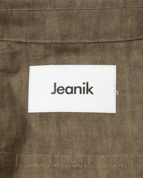 Jeanik2ndタイプ 墨染めリネン デニムジャケット【平織】17l