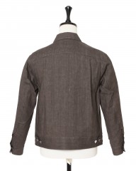 Jeanik2ndタイプ 墨染めリネン デニムジャケット【平織】mb_04l