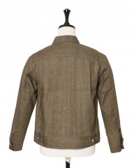 Jeanik2ndタイプ 墨染めリネン デニムジャケット【平織】mb_06l