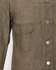 Jeanik2ndタイプ 墨染めリネン デニムジャケット【平織】mb_09l