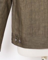 Jeanik2ndタイプ 墨染めリネン デニムジャケット【平織】mb_14l