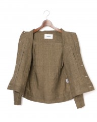 Jeanik2ndタイプ 墨染めリネン デニムジャケット【平織】mb_16l