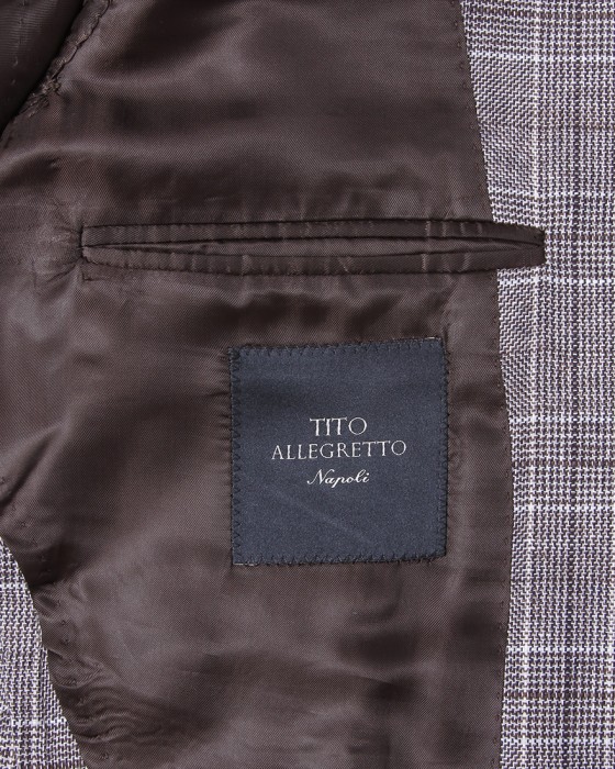 TITO ALLEGRETTOグレンチェック 3Bシングルジャケット14l