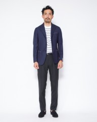 TITO ALLEGRETTOホップサックネイビー 3Bシングルジャケットmb_26l