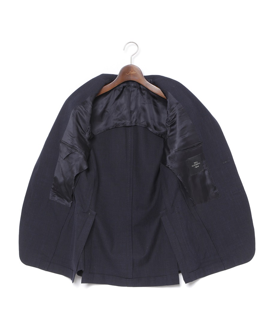 TITO ALLEGRETTOウールコットン ネイビー シングル3Bジャケット12l