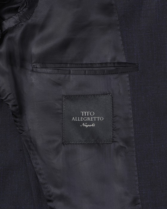 TITO ALLEGRETTOウールコットン ネイビー シングル3Bジャケット15l