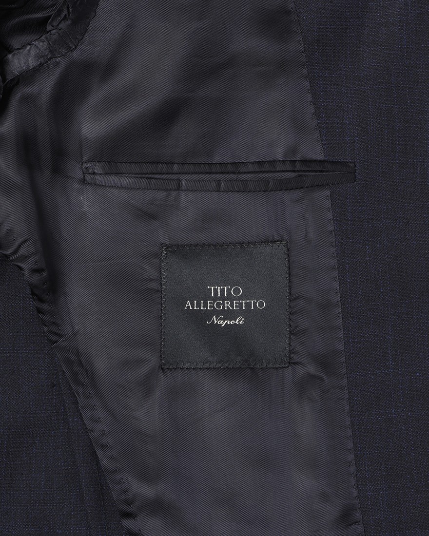 TITO ALLEGRETTOウールコットン ネイビー シングル3Bジャケット15l