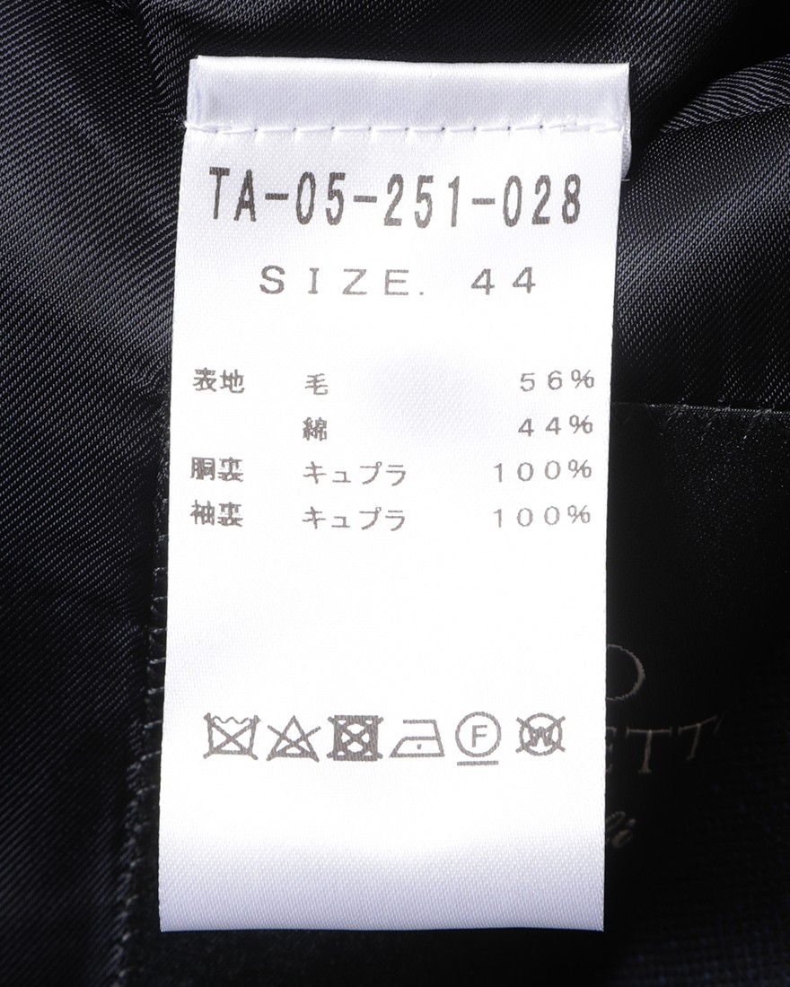 TITO ALLEGRETTOウールコットン ネイビー シングル3Bジャケット21l