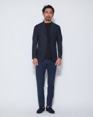 TITO ALLEGRETTOウールコットン ネイビー シングル3Bジャケットmb_26l
