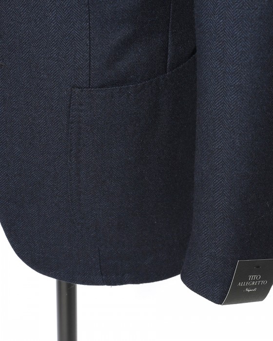 TITO ALLEGRETTOウールヘリンボーン 3Bシングル ジャケット09l