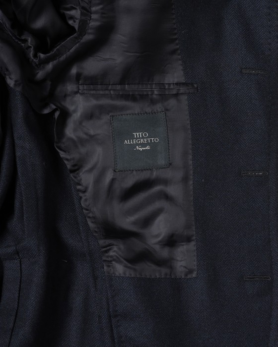 TITO ALLEGRETTOウールヘリンボーン 3Bシングル ジャケット18l