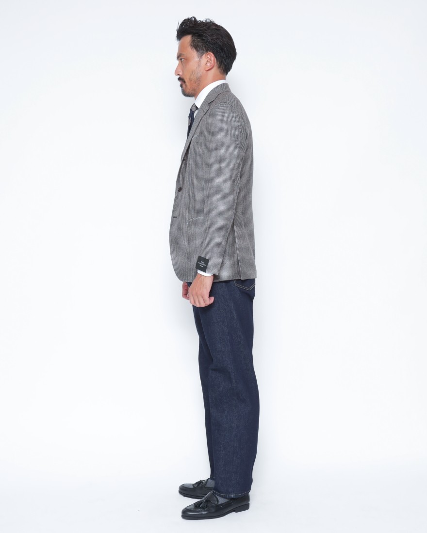 TITO ALLEGRETTOウールハウンドトゥース 3Bシングル ジャケット02l