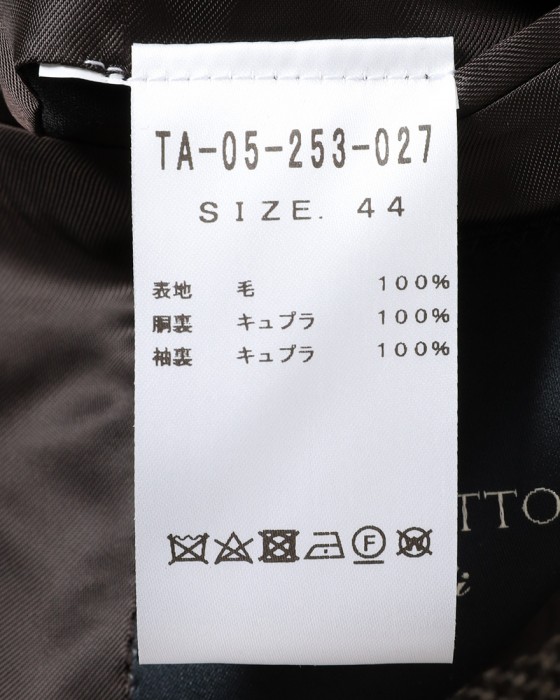 TITO ALLEGRETTOウールハウンドトゥース 3Bシングル ジャケット24l