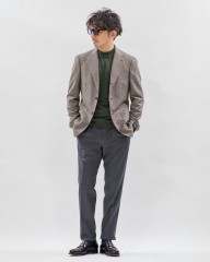 TITO ALLEGRETTOウールハウンドトゥース 3Bシングル ジャケットmb_ma