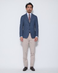 TITO ALLEGRETTOウール混 ネイビー シングル3Bジャケットmb_26l