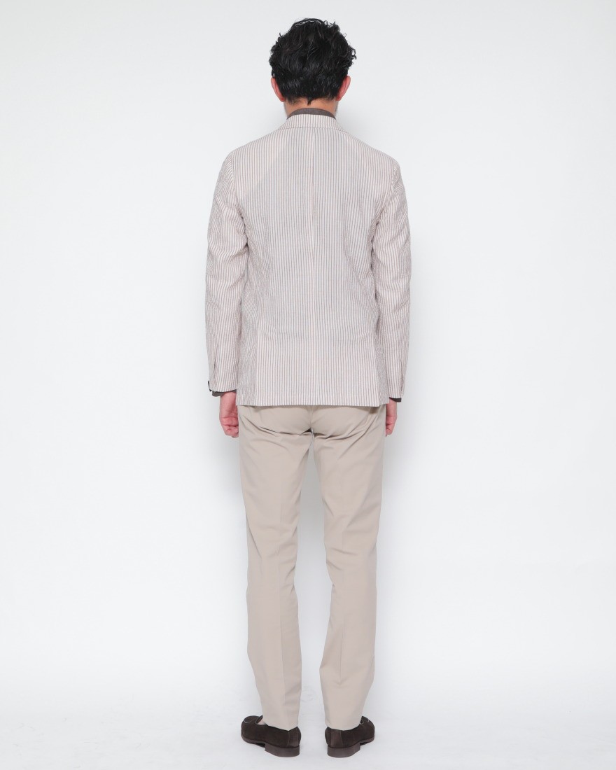 ERRICO FORMICOLAストライプコットン 2B シングルジャケット【ANDREA】 03l