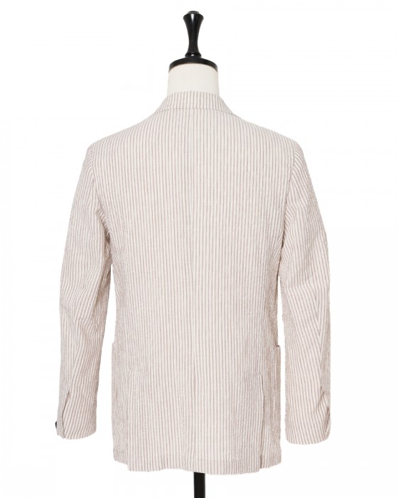 ERRICO FORMICOLAストライプコットン 2B シングルジャケット【ANDREA】 04l