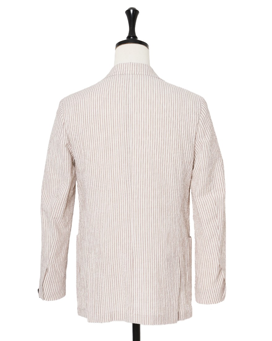 ERRICO FORMICOLAストライプコットン 2B シングルジャケット【ANDREA】 04l