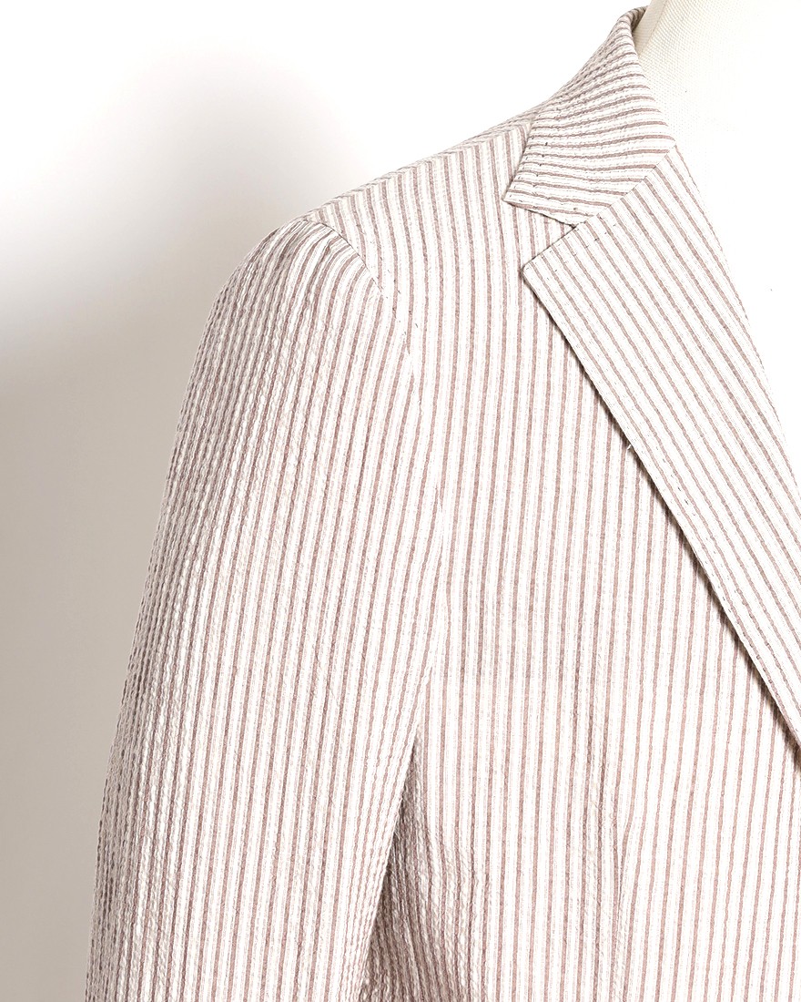 ERRICO FORMICOLAストライプコットン 2B シングルジャケット【ANDREA】 10l