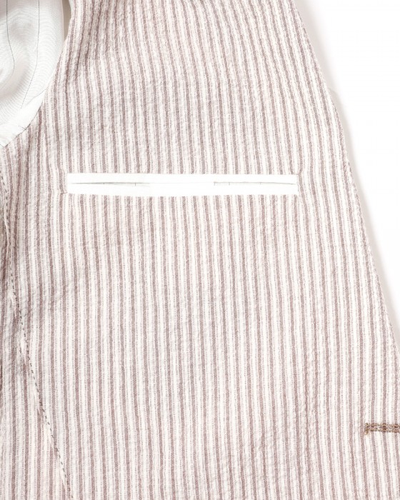 ERRICO FORMICOLAストライプコットン 2B シングルジャケット【ANDREA】 17l