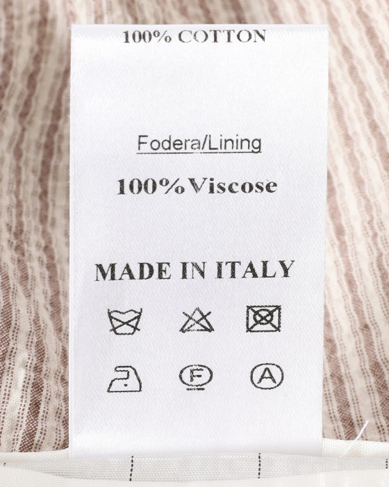 ERRICO FORMICOLAストライプコットン 2B シングルジャケット【ANDREA】 23l