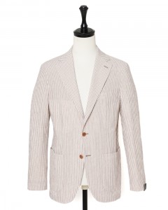 ストライプコットン 2B シングルジャケット【ANDREA】 