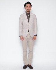 ERRICO FORMICOLAストライプコットン 2B シングルジャケット【ANDREA】 mb_01l