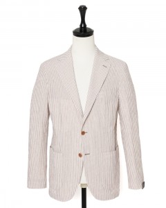 ストライプコットン 2B シングルジャケット【ANDREA】 