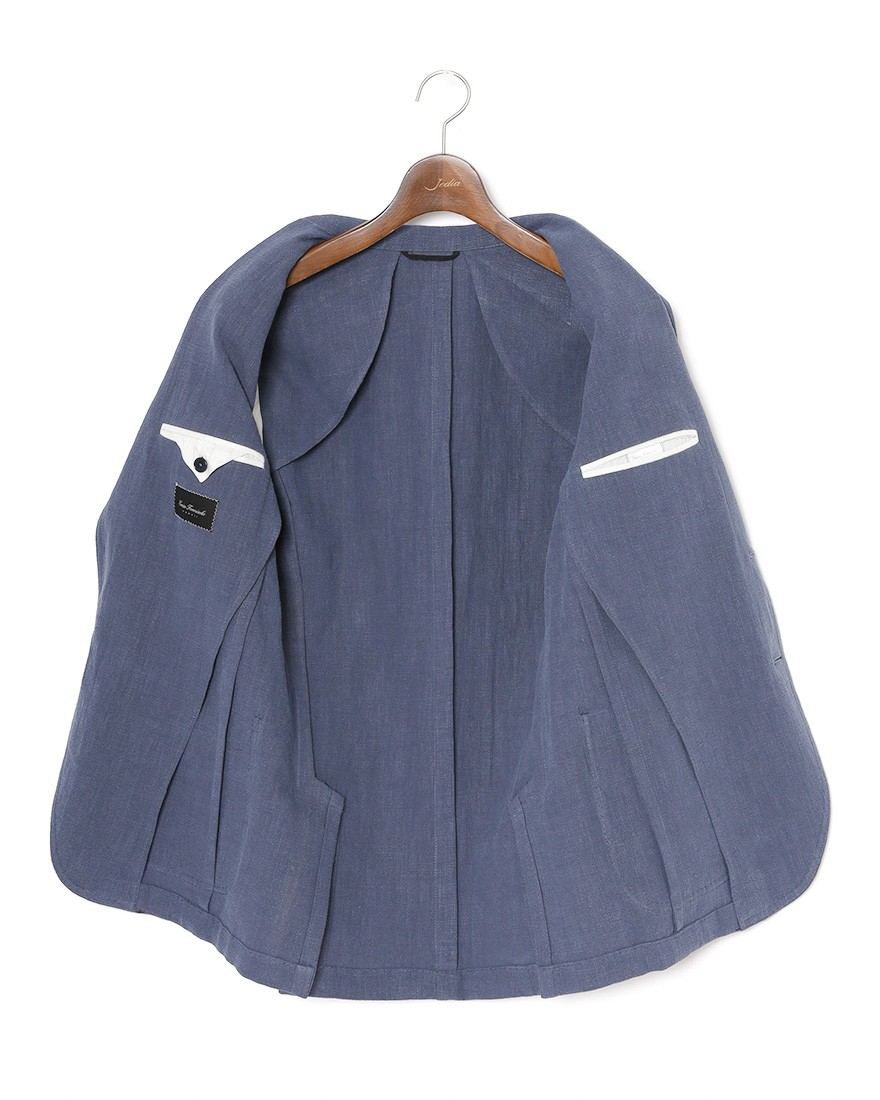 ERRICO FORMICOLAリネンコットン 2B シングルジャケット【ANDREA】 15l