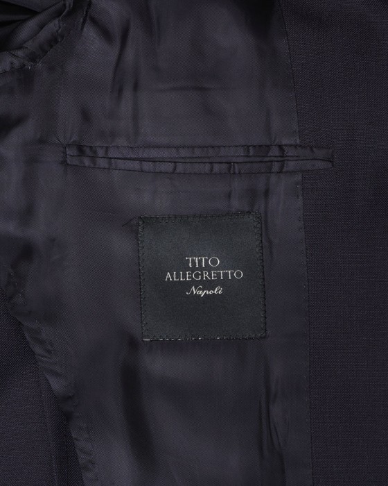 TITO ALLEGRETTOウールモヘア ネイビー 3Bシングル スーツ12l