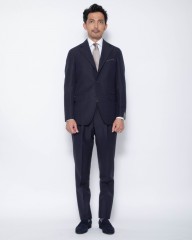 TITO ALLEGRETTOウールモヘア ネイビー 3Bシングル スーツmb_04l
