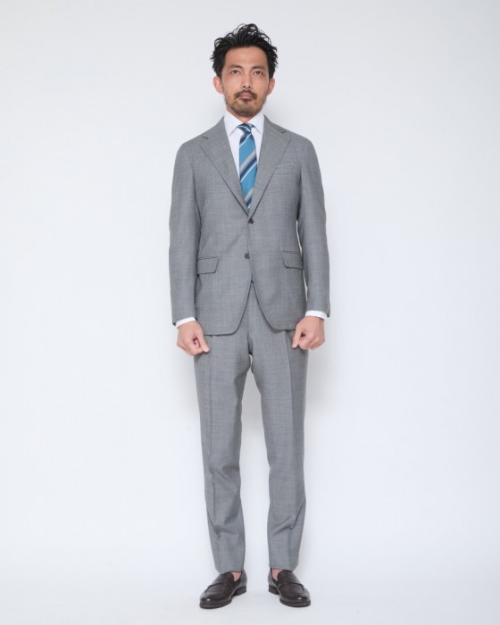 TITO ALLEGRETTOウールグレー 3Bシングルスーツ27l