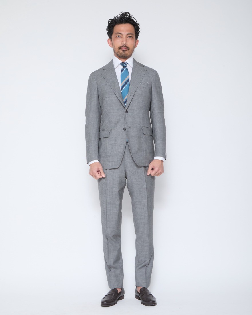 TITO ALLEGRETTOウールグレー 3Bシングルスーツ27l