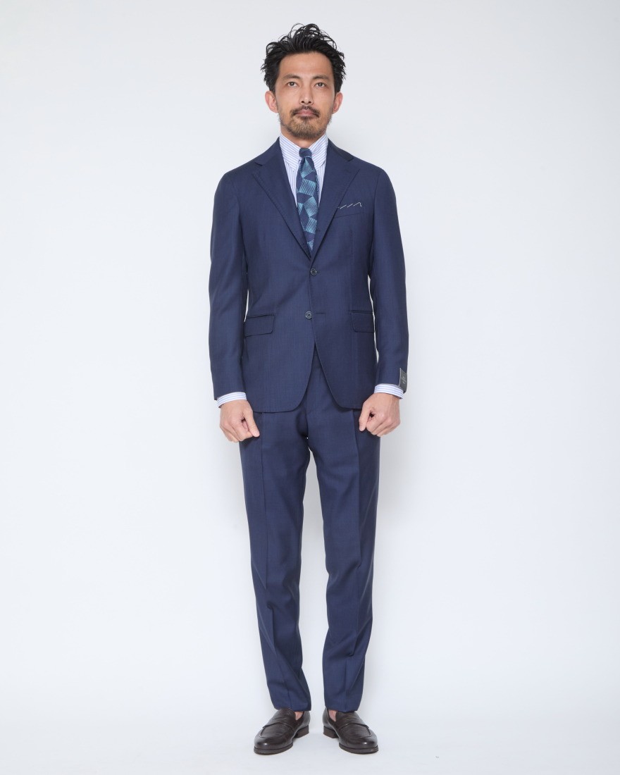 TITO ALLEGRETTOウールネイビー 3Bシングルスーツ27l