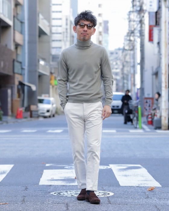 ZANONE（ザノーネ） 12G ウール タートルネック ニット【SLIM FIT】