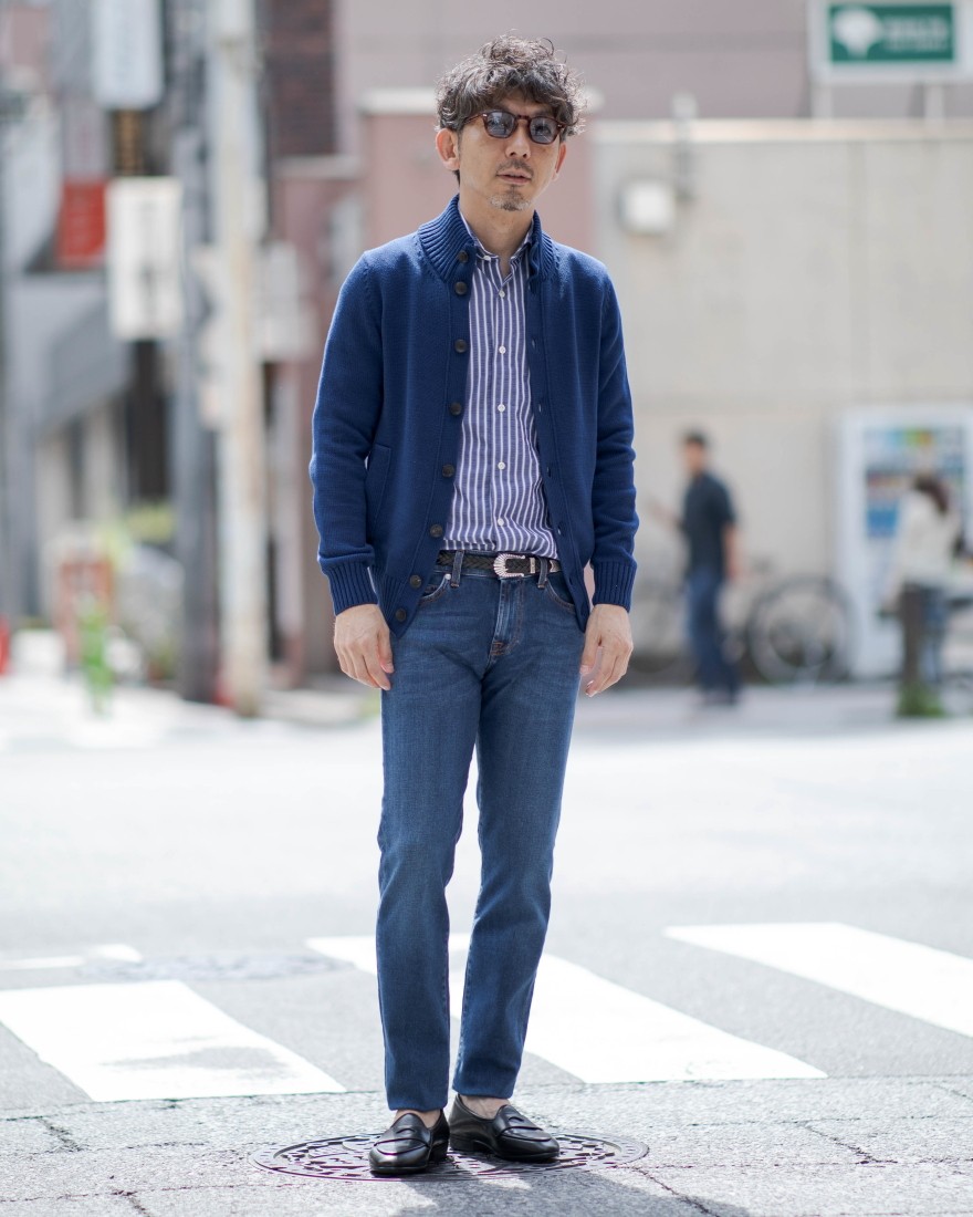 5Gスタンドカラーコットンニットブルゾン【CHIOTO/SLIM FIT】｜ZANONE