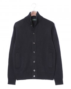 5G ウール スタンドカラー ニットブルゾン【CHIOTO/SLIM FIT】