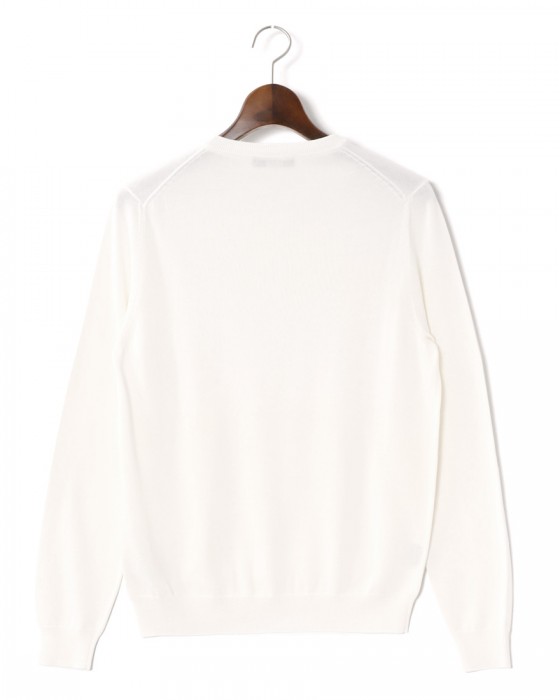 ZANONEクレープコットン 長袖クルーネックニット【crepe cotton 】04l