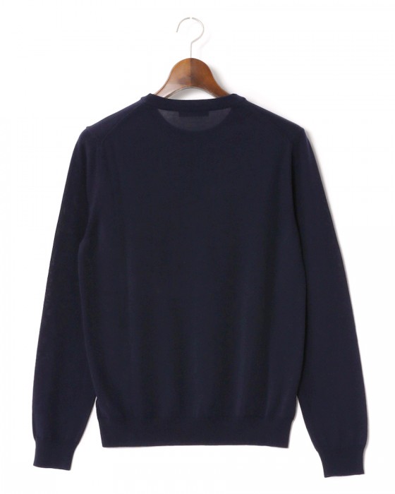 ZANONEクレープコットン 長袖クルーネックニット【crepe cotton 】06l