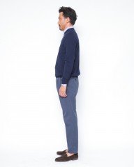 ZANONEクレープコットン 長袖クルーネックニット【crepe cotton 】mb_02l