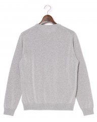 ZANONEクレープコットン 長袖クルーネックニット【crepe cotton 】mb_05l