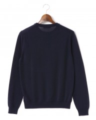 ZANONEクレープコットン 長袖クルーネックニット【crepe cotton 】mb_06l