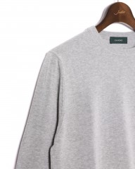 ZANONEクレープコットン 長袖クルーネックニット【crepe cotton 】mb_08l