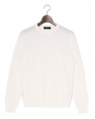 ZANONEクレープコットン 長袖クルーネックニット【crepe cotton 】mb_c0