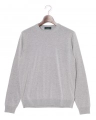 ZANONEクレープコットン 長袖クルーネックニット【crepe cotton 】mb_c1