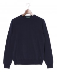ZANONEクレープコットン 長袖クルーネックニット【crepe cotton 】mb_c2