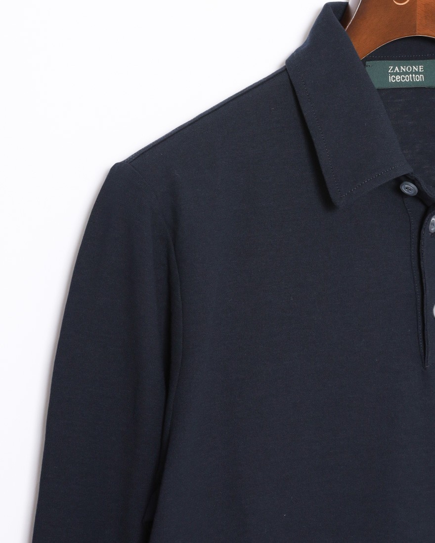 ZANONEアイスコットン 長袖ポロシャツ【icecotton】06l